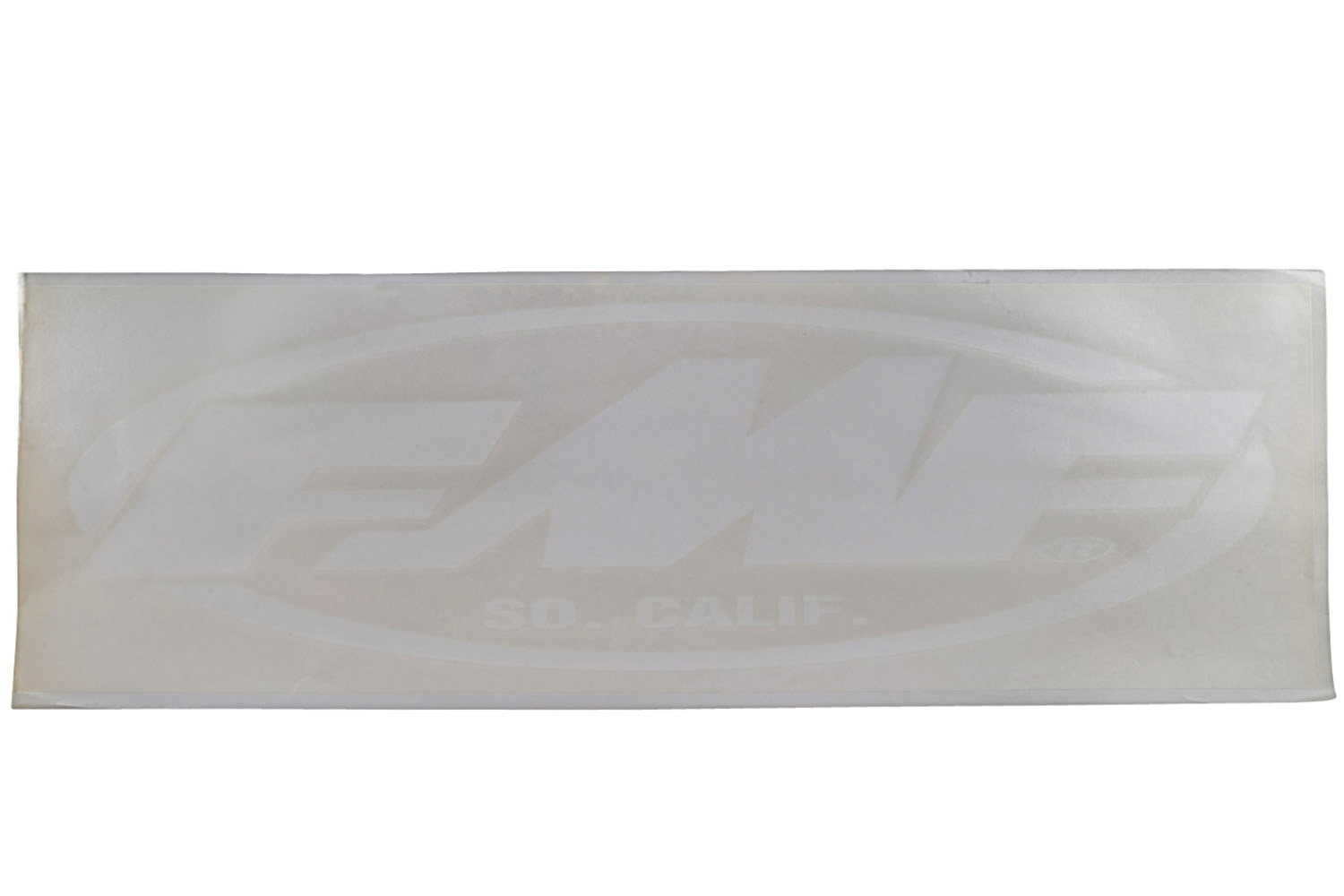 FMF 10" X 33" OVAL DIE CUT STKR (WHITE) (011295)